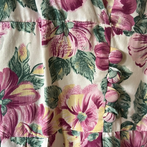 HOMEMADE | Floral Cottage Core Homemade Vintage Women's Dress - Picture 5 of 16